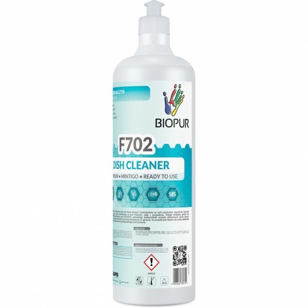 Płyn do mycia naczyń Biopur F702, miętowy, 1L