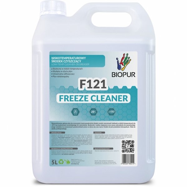 Niskotemperaturowy środek czyszczący do -25°C Biopur F121, 5L