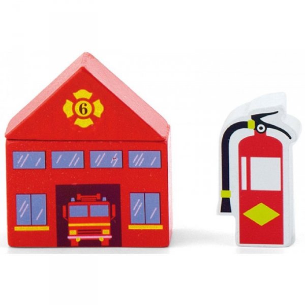 Zestaw figurek - Straż Pożarna - Akcesoria do kolejki - Viga Toys