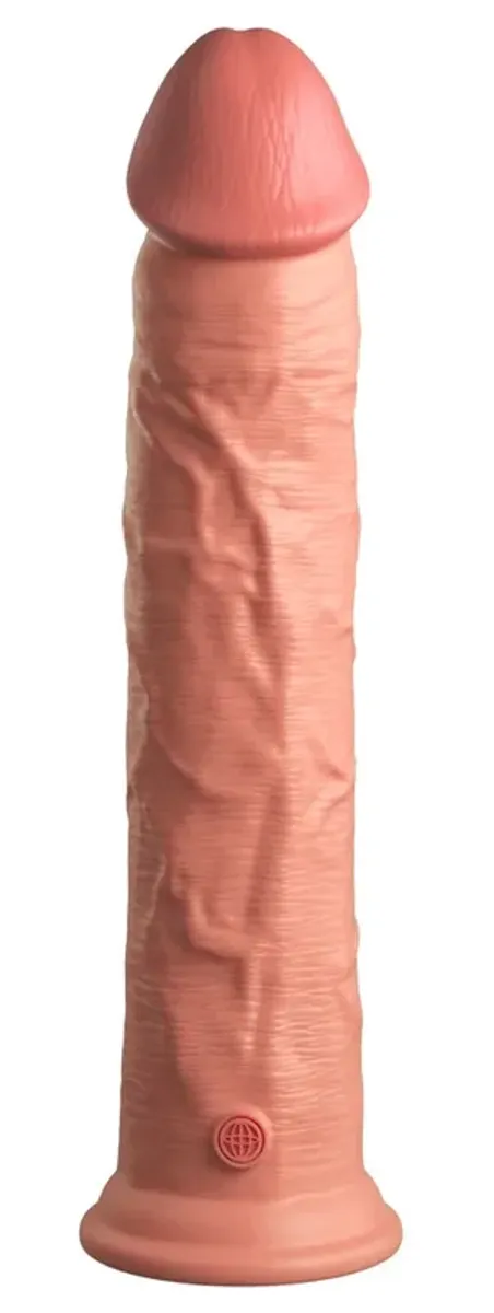 King Cock Elite - Realistyczne Silikonowe Dildo Z Przyssawką 28 CM Jasny Kolor Skóry
