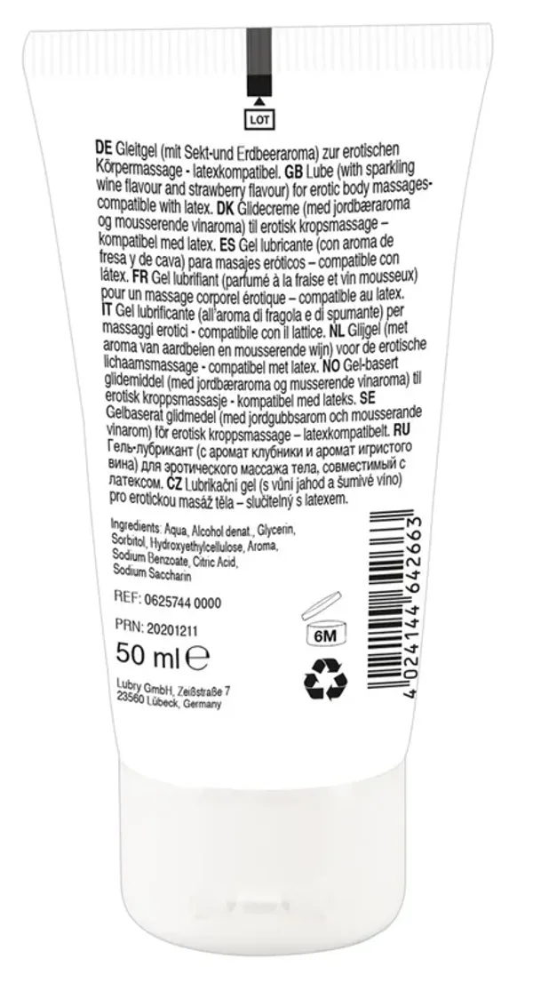 Lick It - Żel Do Erotycznego Masażu Truskawka/Wino 50ml