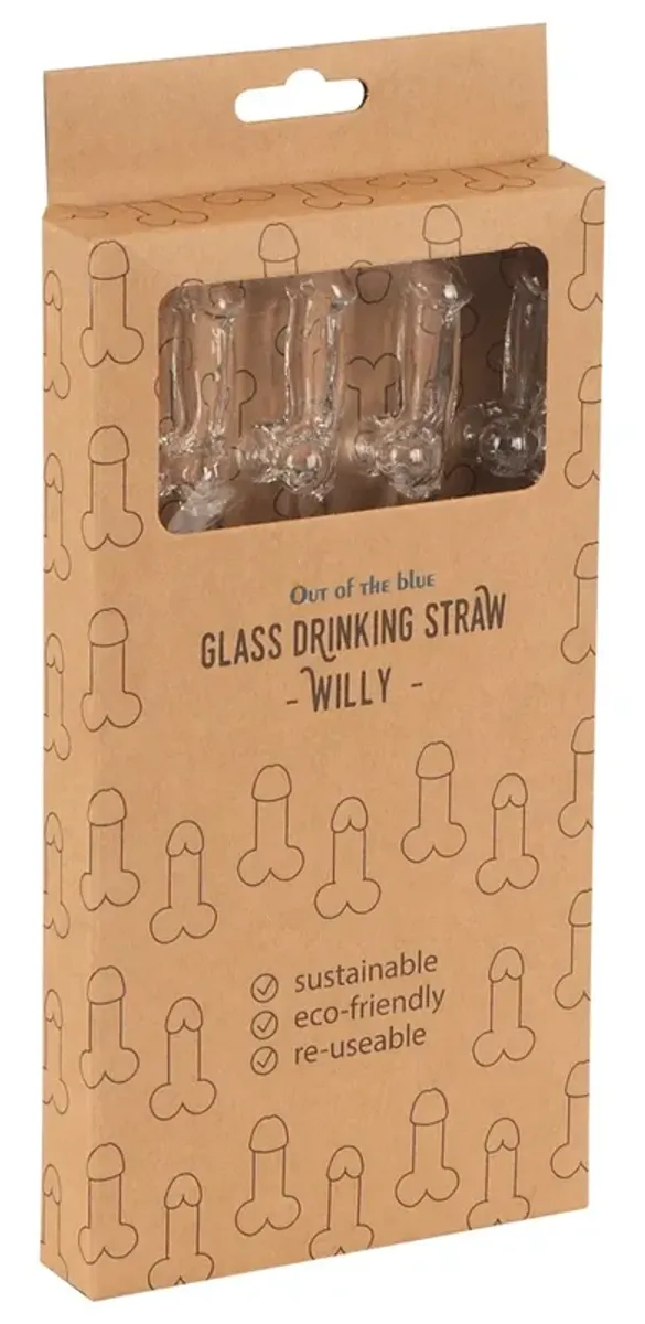 Orion Brand - Szklane słomki do drinków x4