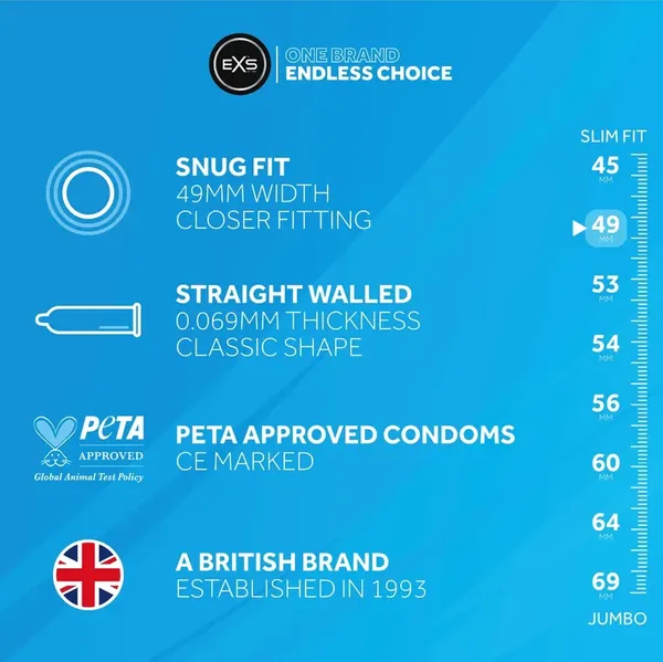 Prezerwatywy Snug Fit 12 sztuk EXS