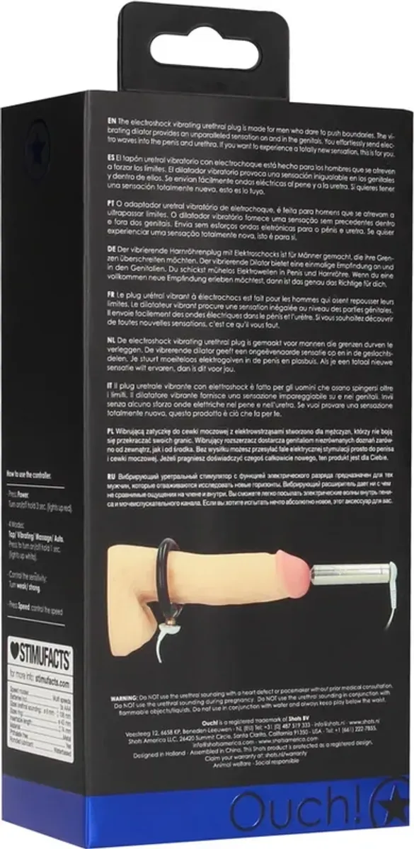 Zestaw do sondowania cewki moczowej E-stim - mały Ouch! by shots