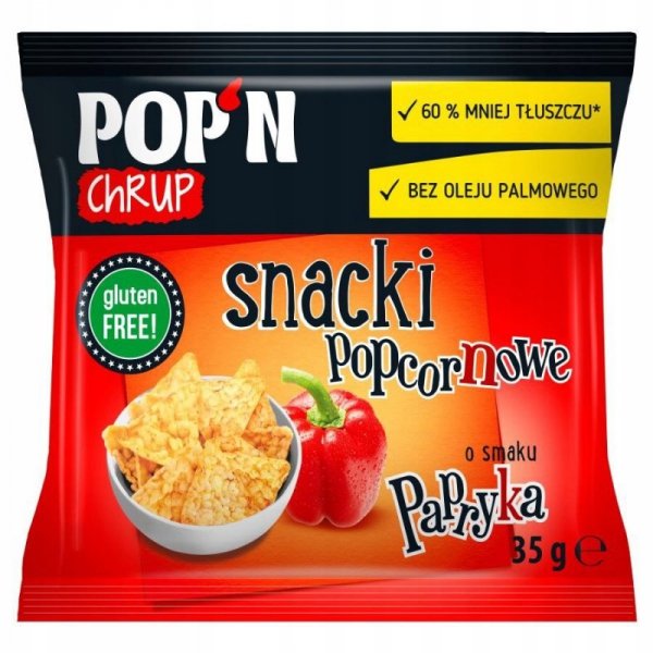 POP&#039;N Chrup snacki popcornowe paprykowe Sante 35g