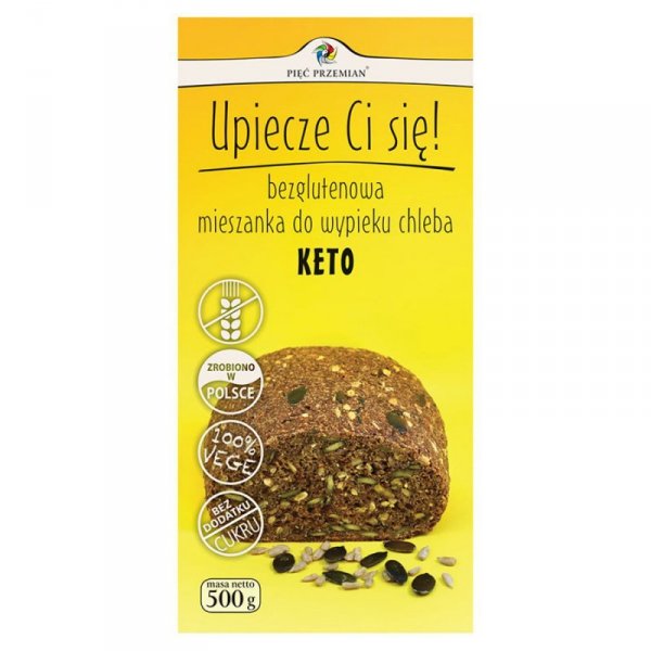 Bezglutenowa mieszanka do wypieku chleba KETO Pięć Przemian 500g