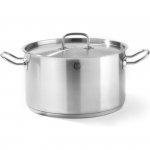 Garnek średni Kitchen Line z pokrywką 9 l śr. 280 x 155 h - Hendi 836408
