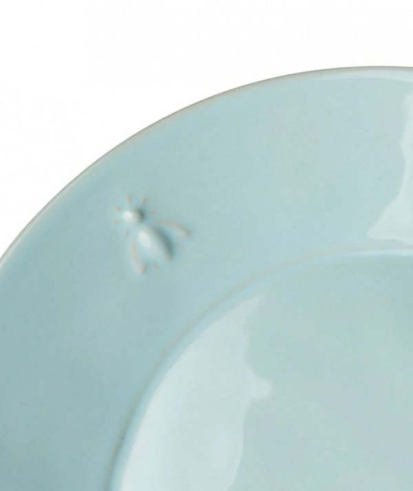 Abeille Talerz Obiadowy Ceramiczny Błękitny