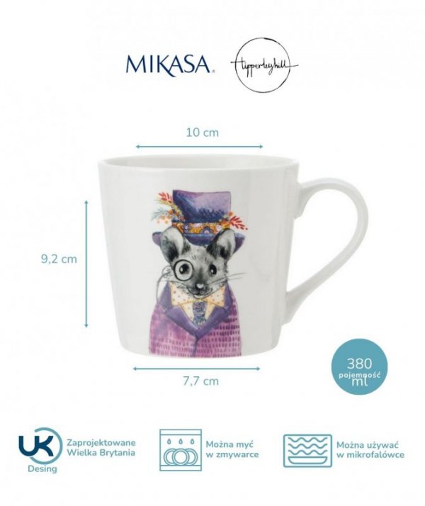 Mikasa Tipperleyhill, Kubek Porcelanowy Mysz - 380 ml