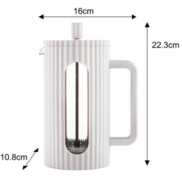 ZAPARZACZ TŁOKOWY DO KAWY/HERBATY 1000ml KLAUSBERG KB-7753 JASNY SZARY