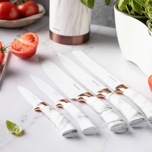 ZESTAW 5 NOŻY KUCHENNYCH W STOJAKU KINGHOFF KH-7800
