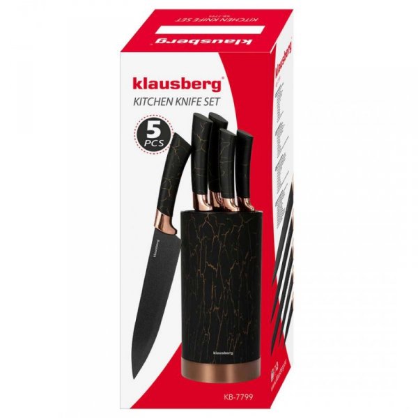 ZESTAW 5 NOŻY KUCHENNYCH W STOJAKU KINGHOFF KH-7799