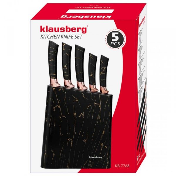 ZESTAW 5 NOŻY KUCHENNYCH W BLOKU KINGHOFF KH-7768