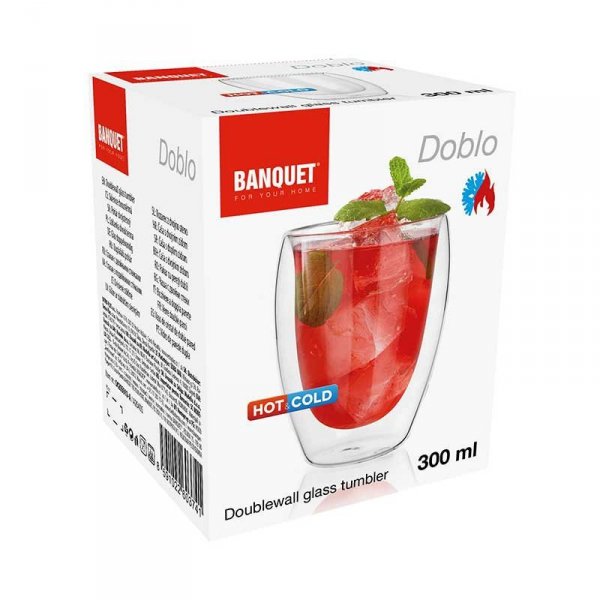 SZKLANKA TERMICZNA 300ml Z PODWÓJNĄ SCIANKĄ DO KAWY NAPOJÓW