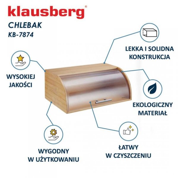 CHLEBAK POJEMNIK BAMBUSOWY NA PIECZYWO KLAUSBERG KB-7874