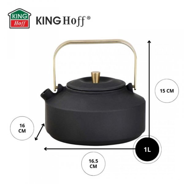 ZAPARZACZ ŻELIWNY IMBRYK 1L Z FILTREM KINGHOFF KH-1935