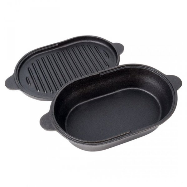 BRYTFANNA PATELNIA ŻELIWNA Z PATELNIĄ 2w1 28x16cm CAST LINE 279053