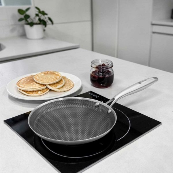 PATELNIA STALOWA DO NALEŚNIKÓW 24cm Z POWŁOKĄ PLASTER MIODU 5546