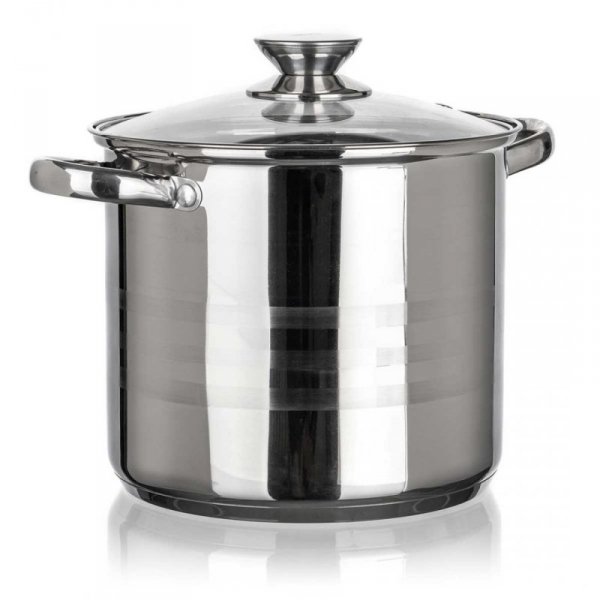 GARNEK STALOWY 20cm Z POKRYWĄ BANQUET LIVING 5,6L