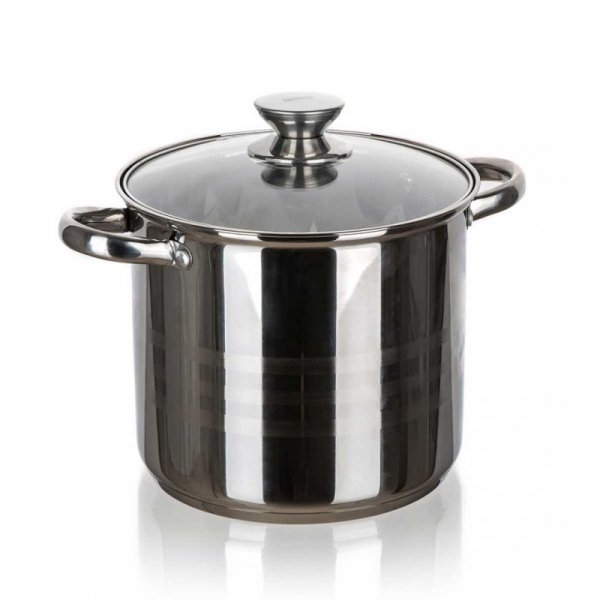 GARNEK STALOWY 20cm Z POKRYWĄ BANQUET LIVING 5,6L