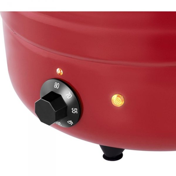 Kociołek termos na zupę elektryczny ze stali nierdzewnej cool-touch 400 W 10 l 35-80C czerwony