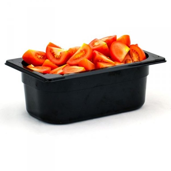 Pojemnik z czarnego poliwęglanu GN 1/4 wys. 100 mm - Hendi 862629