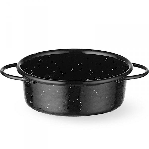 Patelnia emaliowana okrągła z uchwytami śr. 100x40 mm