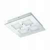 Lampa PLAFON led SZKLANA lustro z kryształkami IP20 CHROM neutralna biel