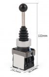 Manipulator Joystick elektryczny 2-POZYCJE FI-22mm MONOSTABILNY CHWILOWY