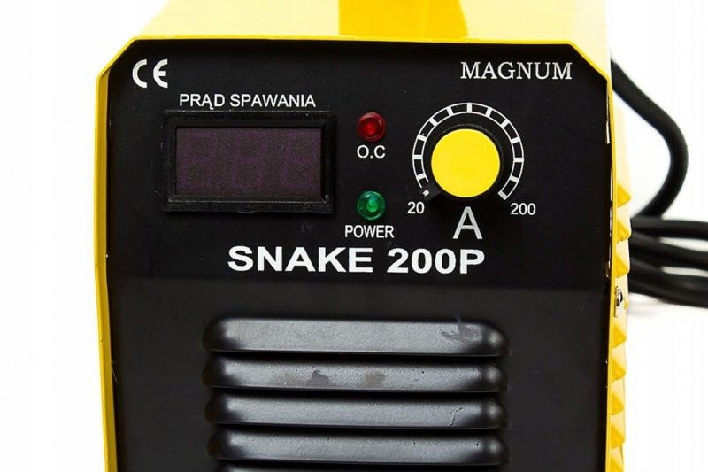 Spawarka inwertorowa MMA TIG IGBT 200A z wyświetlaczem MAGNUM SNAKE 200PS