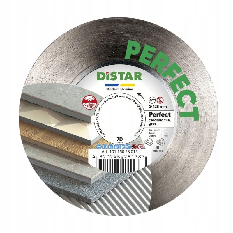 Tarcza diamentowa 125mm Distar Perfect GRES - Perfekcja w Każdym Cięciu!