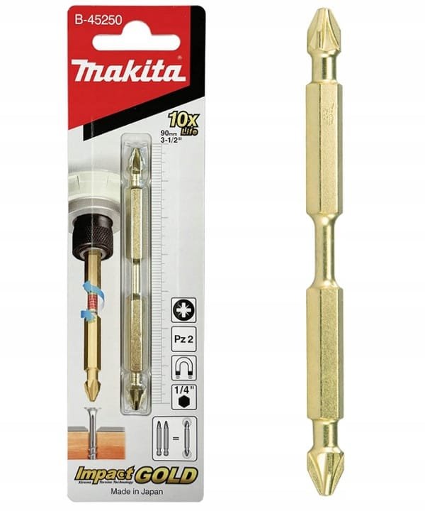 Końcówka wkrętakowa podwójna MAGNETYCZNA PZ2-90mm MAKITA
