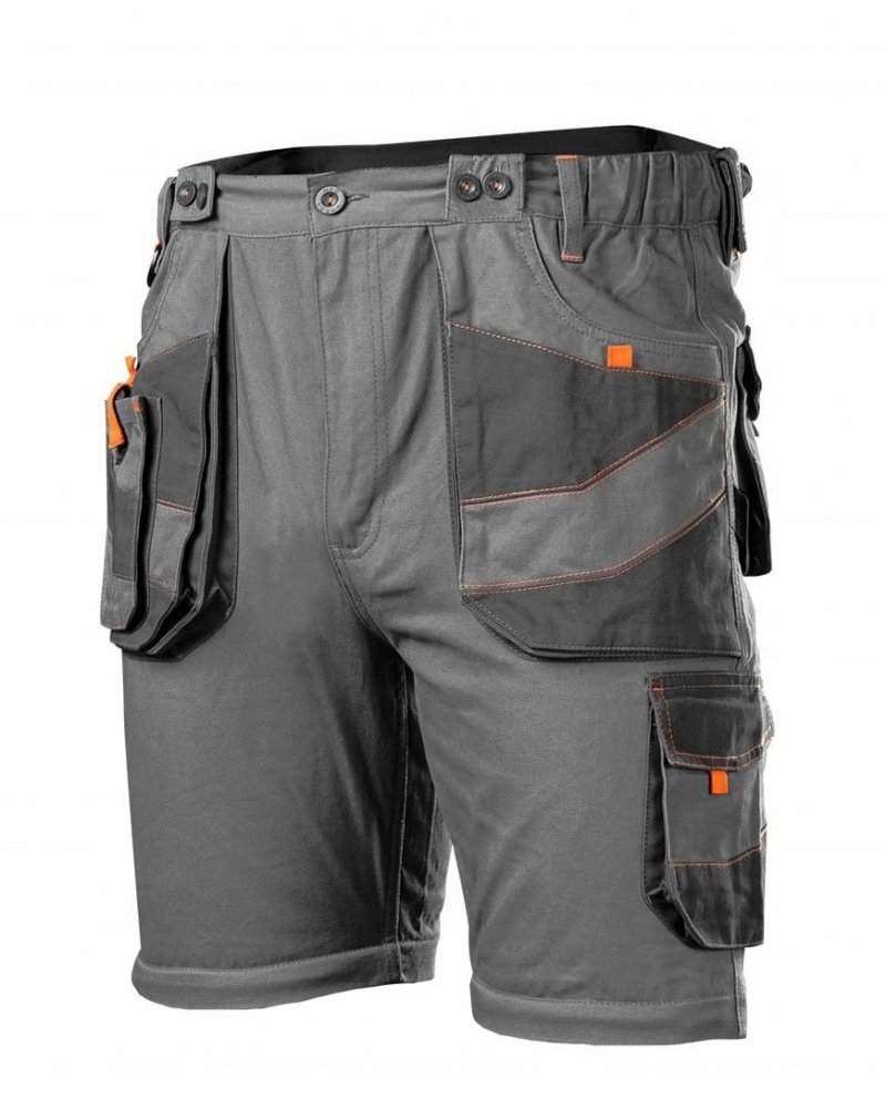 SPODNIE ROBOCZE na szelkach ODPINANE NOGAWKI spodenki 6w1 BAWEŁNA 3XL NEO