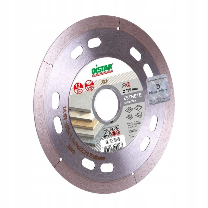 Tarcza do gresu ceramiki 125mm DISTAR ESTHETE