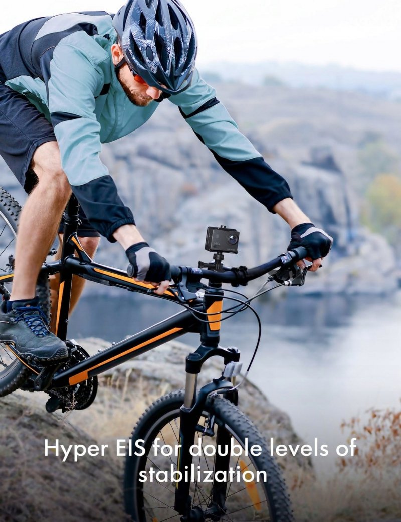 Kamera Sportowa WOLFANG GA100 HD 4K 20MP WiFi EIS Wodoodporna + Akcesoria