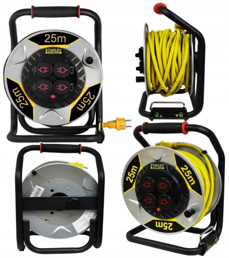Przedłużacz bębnowy 25m 3x1,5mm IP44 16A STANLEY