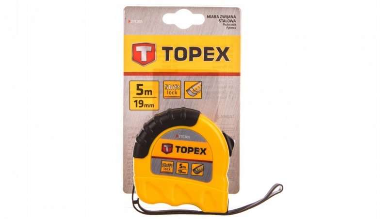 TOPEX 27C305 Miara zwijana stalowa 5 m x 19 mm