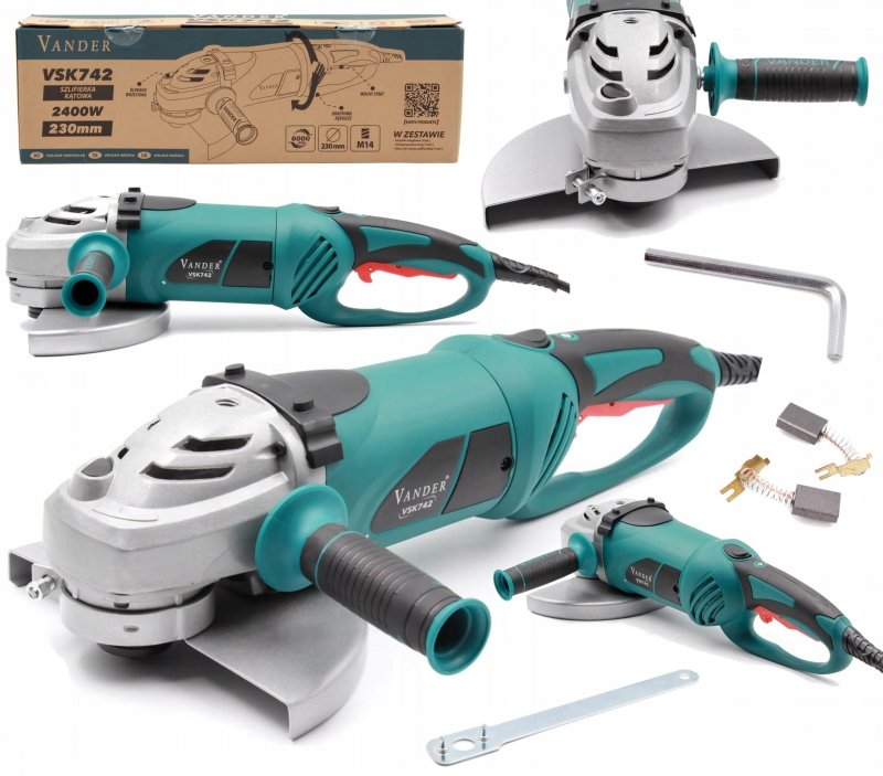 Szlifierka kątowa 2400W 230mm VANDER Wolny Start