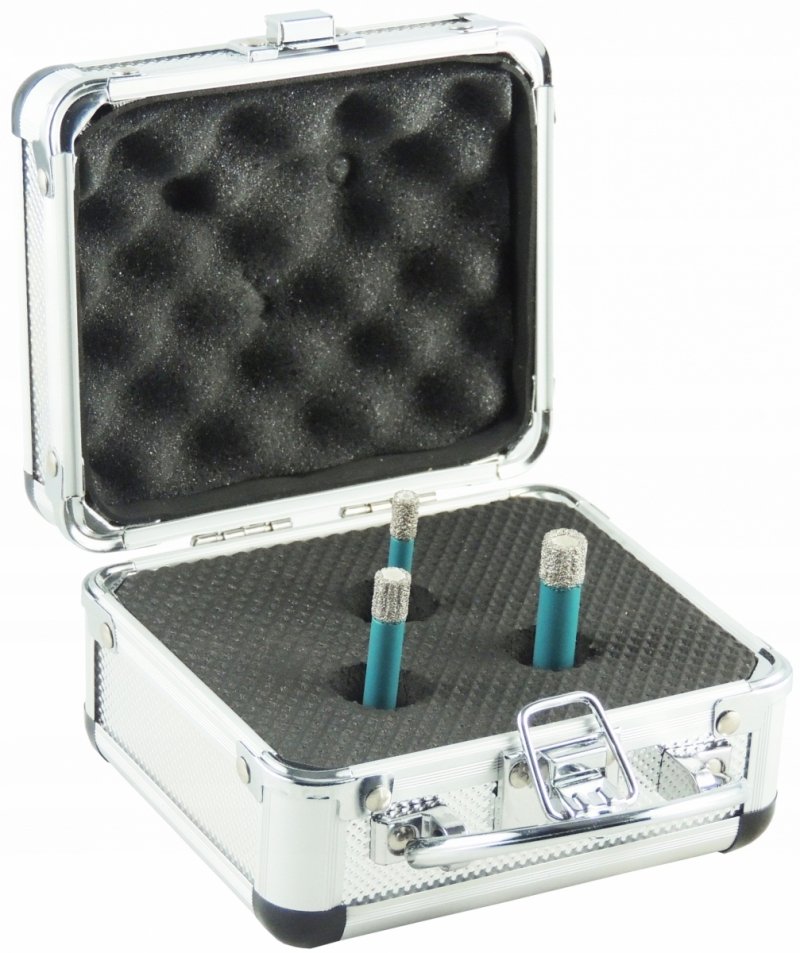 ZESTAW wierteł DIAMENTOWYCH 3 sztuki 6, 8, 10mm w walizce Vander