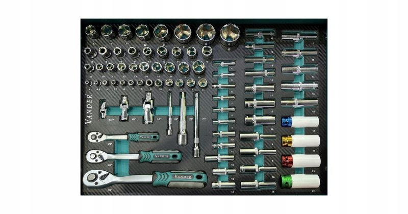 SZAFKA NARZĘDZIOWA WARSZTATOWA MOBILNA + NARZĘDZIA 258 ELEMENTÓW Vander