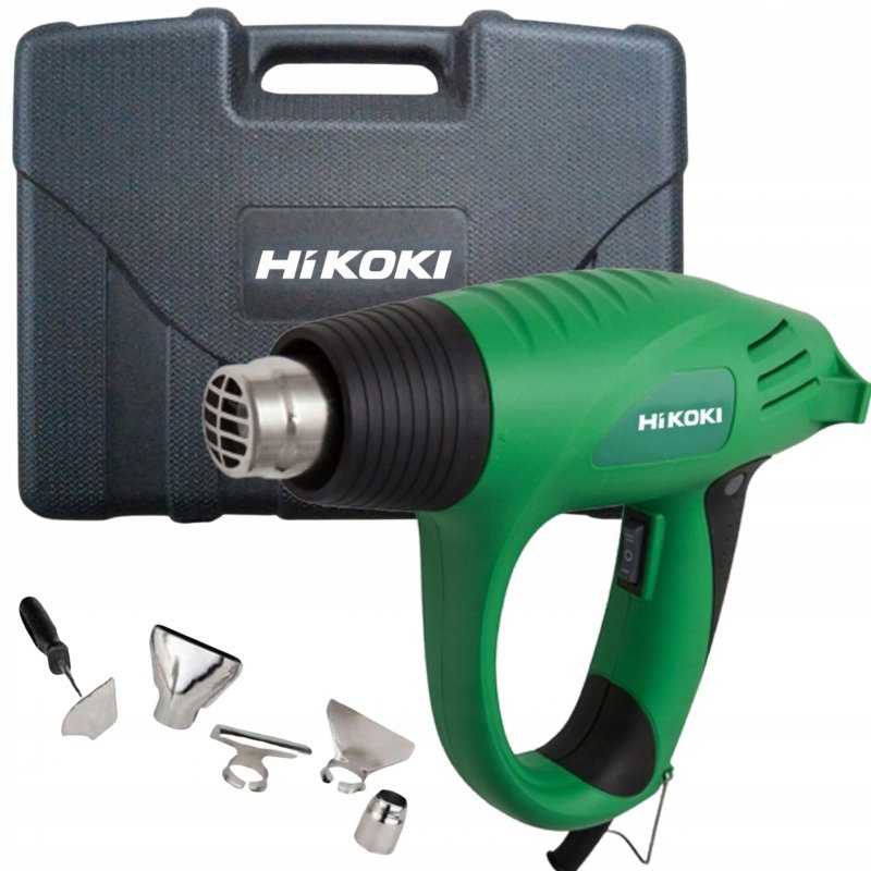 HITACHI HIKOKI Opalarka dwubiegowa 2000W 450-600°C + 5 x Dysza + Walizka