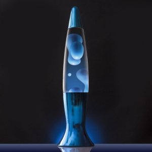 Duża Lampka Lawa - Lampa Lava 40cm niebieska