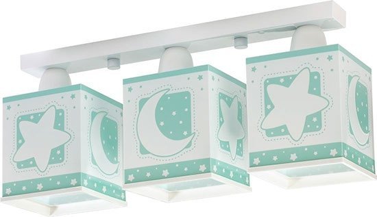 Lampa sufitowa Księżyc i Gwiazdki Moon listwa turkusowa