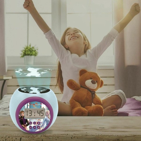 Budzik zegar z projektorem Kraina Lodu Disney Frozen