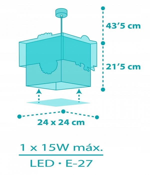 Lampka wisząca sufitowa JUNGLE gekony 63312
