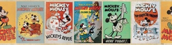 Border Myszka Miki Vintage Mickey Mouse