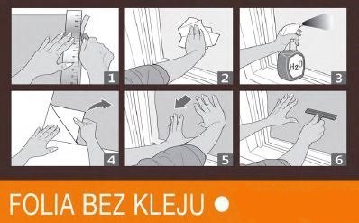 Statyczna folia okienna 45x150 jak żaluzje witraż