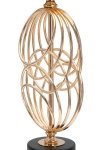 Lampa stołowa Fantasy złota z czarnym abażurem glamour do salonu 