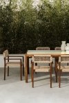 Ogrodowy stół Camilla z drewna akacjowego z cementowym blatem 210x100 cm
