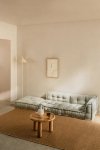 Bawełniana sofa modułowa 3 częściowa do salonu boho Daisy kolory mus celadonowy